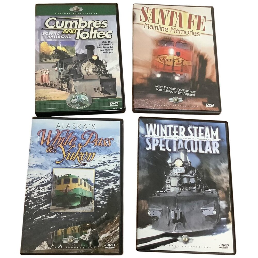 Railway Productions 4 DVD Set: Cumbres & Toltec Santa Fe White Pass & Yukon Wint